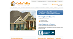 Desktop Screenshot of cedarvalleyexteriors.com